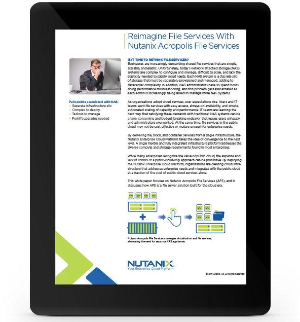 Reimagine File Services With Nutanix Files