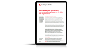 Nutanix and Red Hat critical data applications
