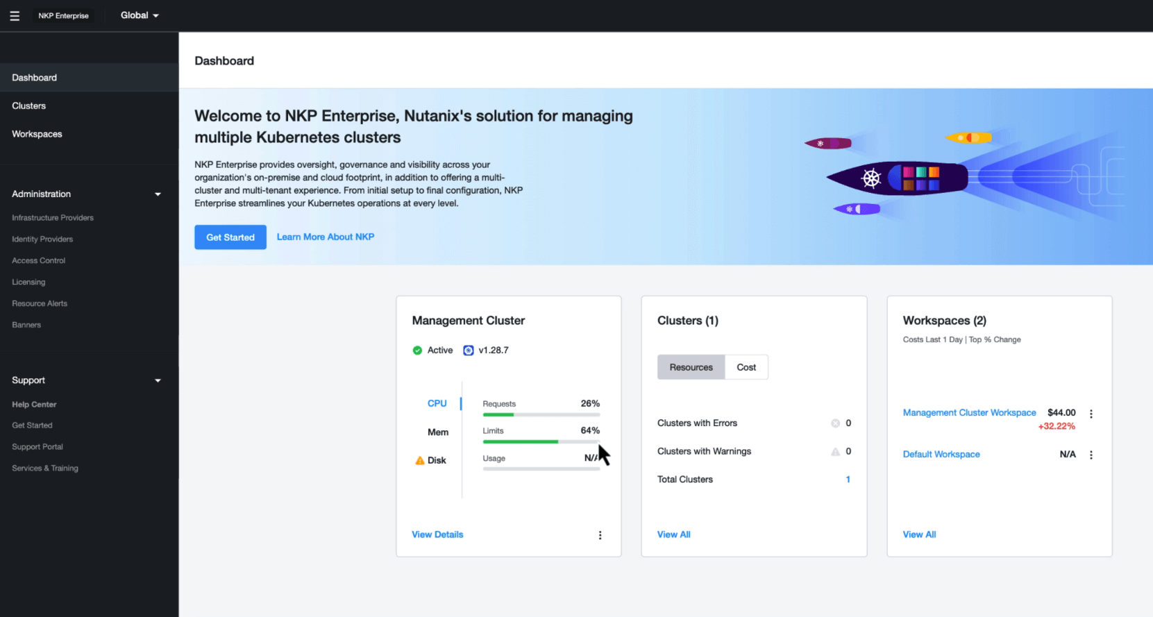 D2iQ Kubernetes ダッシュボード