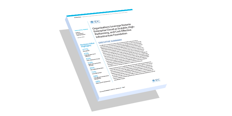 Comparación de IDC de análisis de ROI y TCO para Nutanix